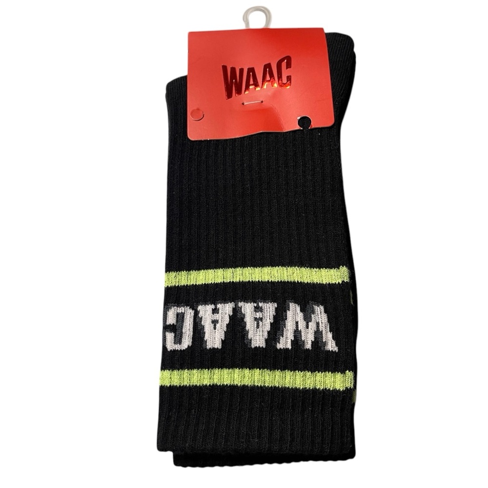 WAAC Women’s Black Bold Logo Golf Socks One Size NEW!